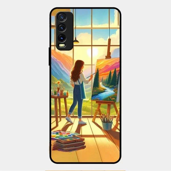 Canvas of Dreams Glass Case Cover For Vivo Y12G