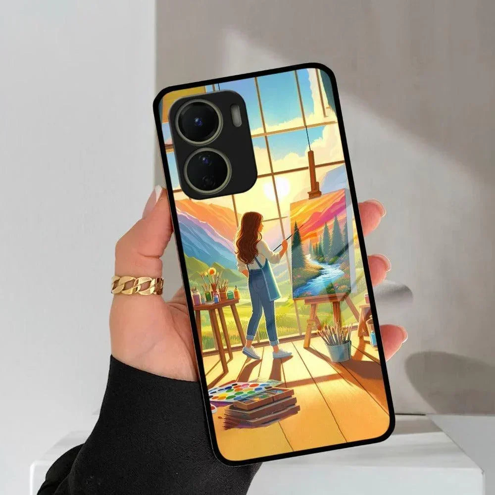 Canvas of Dreams Glass Case Cover For Vivo - ShopOnCliQ