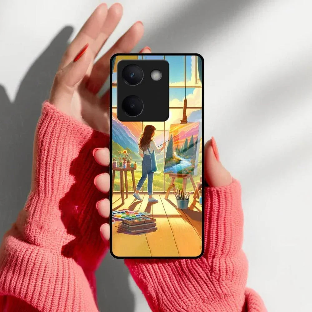 Canvas of Dreams Glass Case Cover For Vivo - ShopOnCliQ
