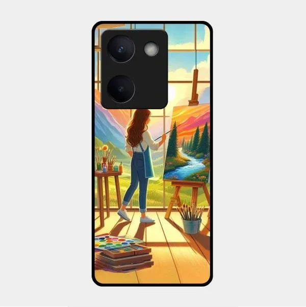 Canvas of Dreams Glass Case Cover For Vivo Y200 Pro 5G