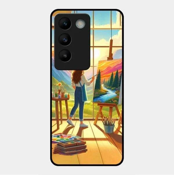 Canvas of Dreams Glass Case Cover For Vivo Y200E 5G