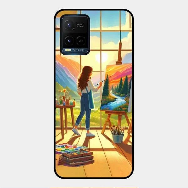 Canvas of Dreams Glass Case Cover For Vivo Y21E