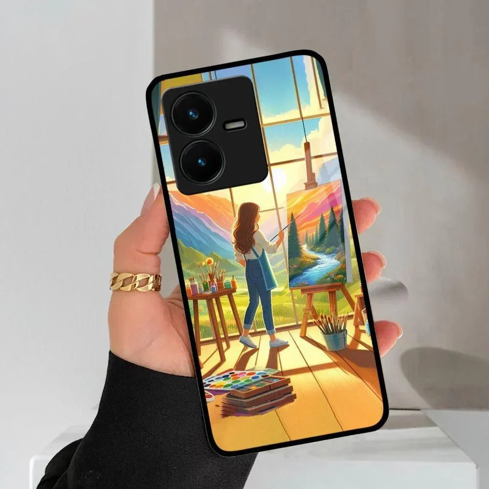 Canvas of Dreams Glass Case Cover For Vivo - ShopOnCliQ
