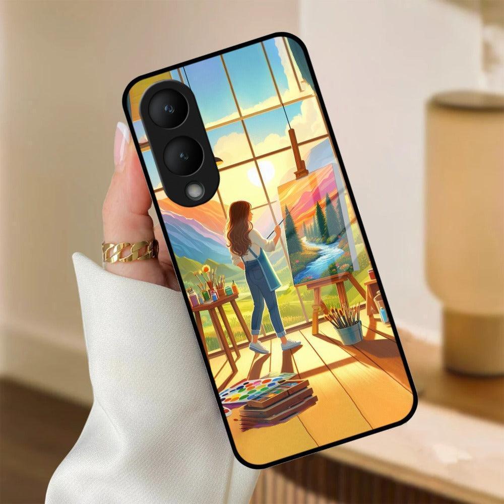 Canvas of Dreams Glass Case Cover For Vivo - ShopOnCliQ