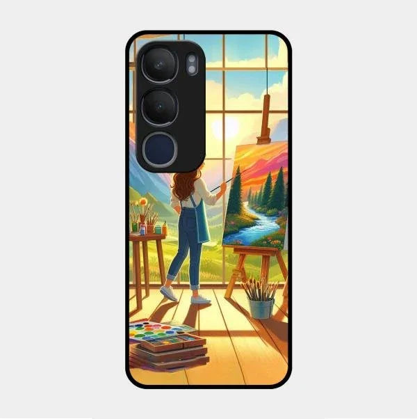 Canvas of Dreams Glass Case Cover For Vivo Y29 5G
