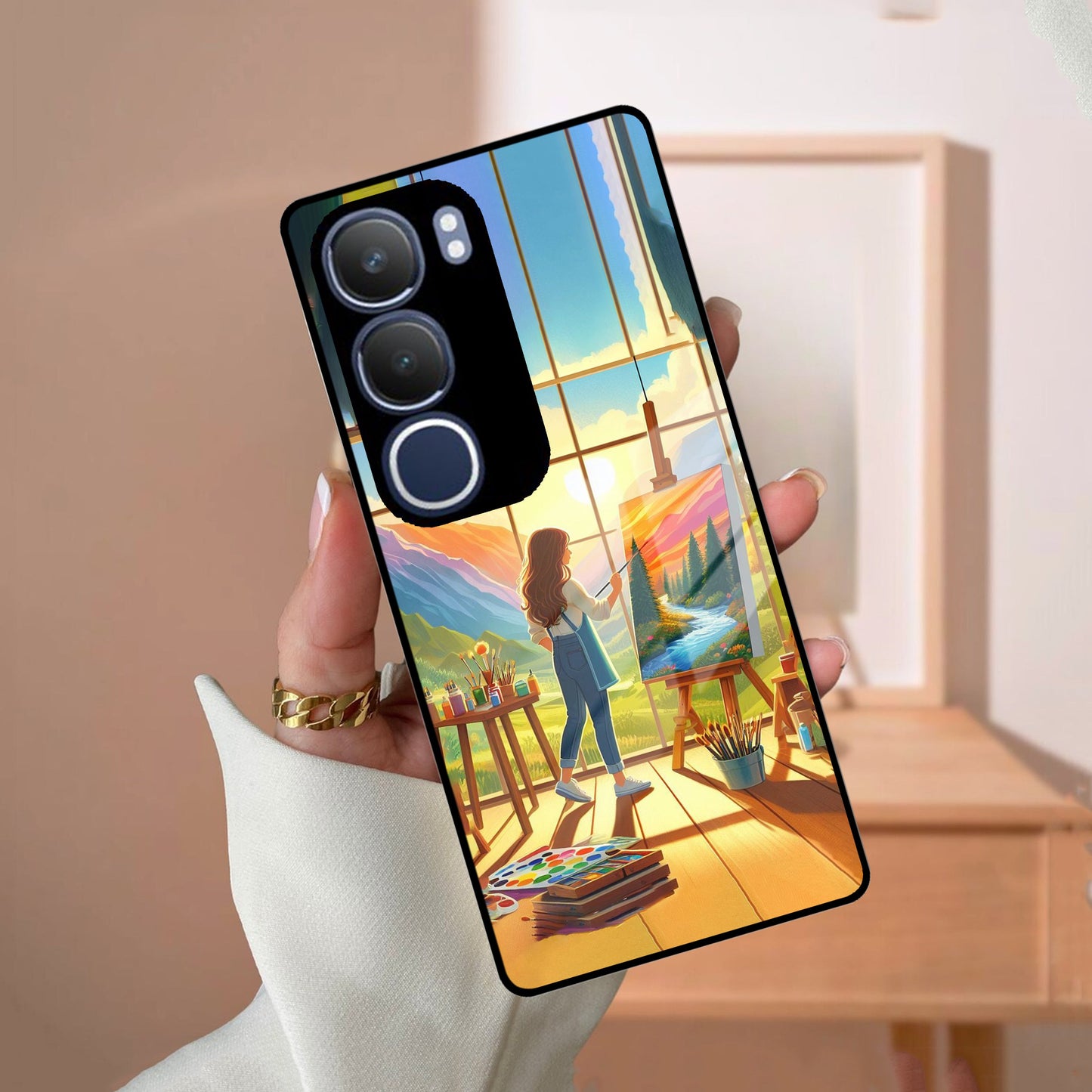 Canvas of Dreams Glossy Metal Case Cover For Vivo