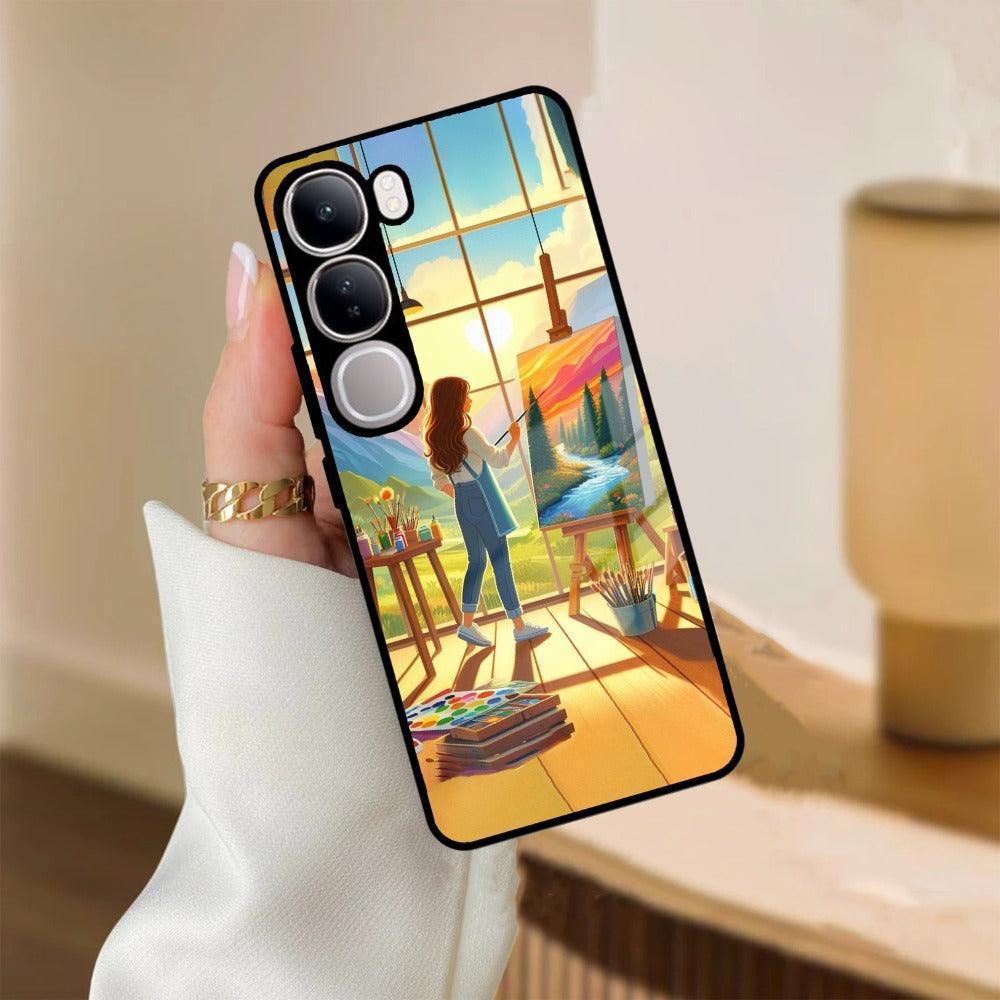 Canvas of Dreams Glass Case Cover For Vivo - ShopOnCliQ