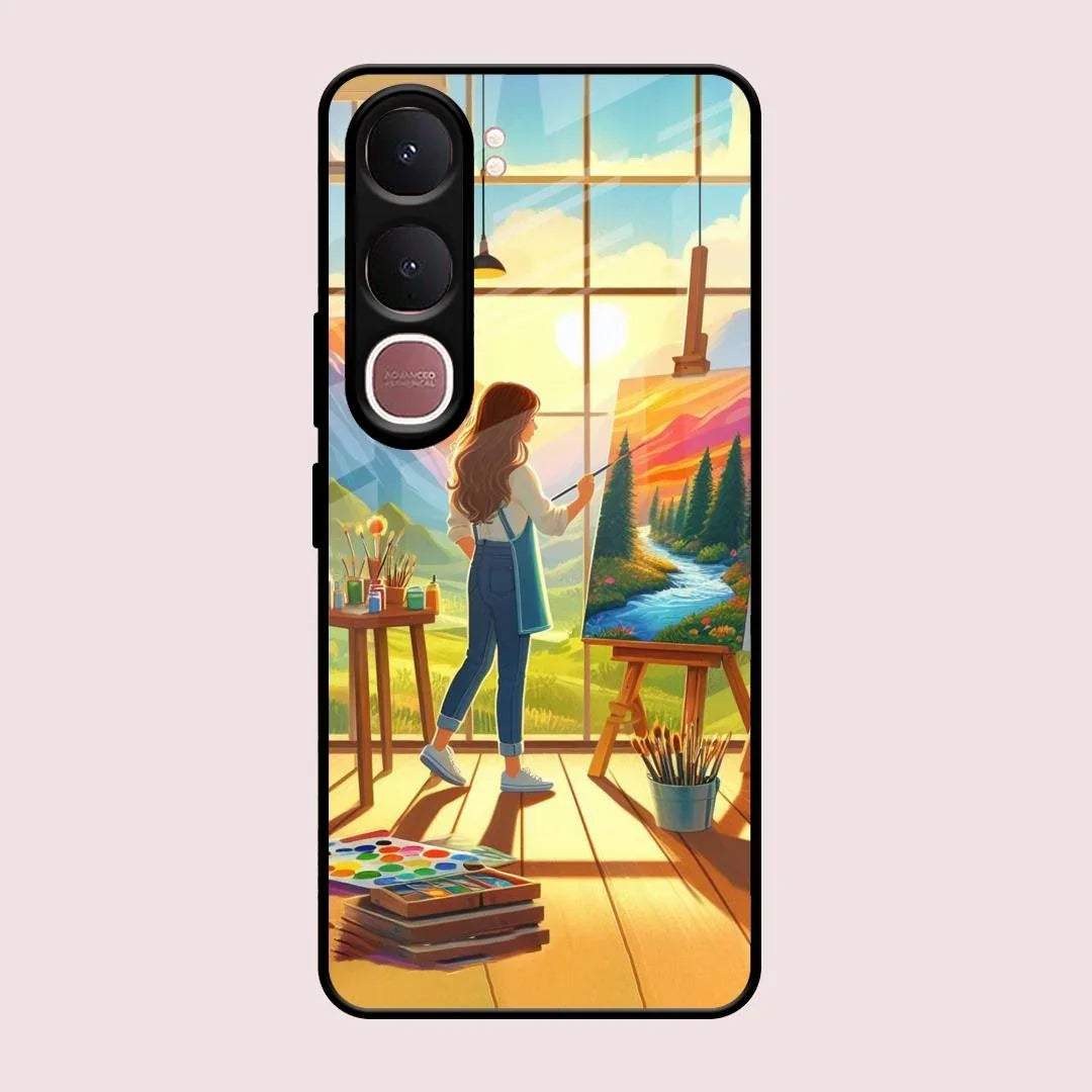 Canvas of Dreams Glass Case Cover For Vivo Y31 5G