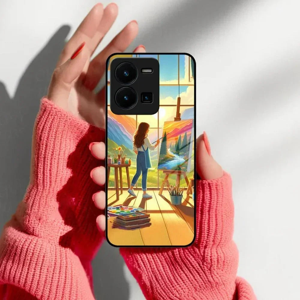 Canvas of Dreams Glass Case Cover For Vivo - ShopOnCliQ