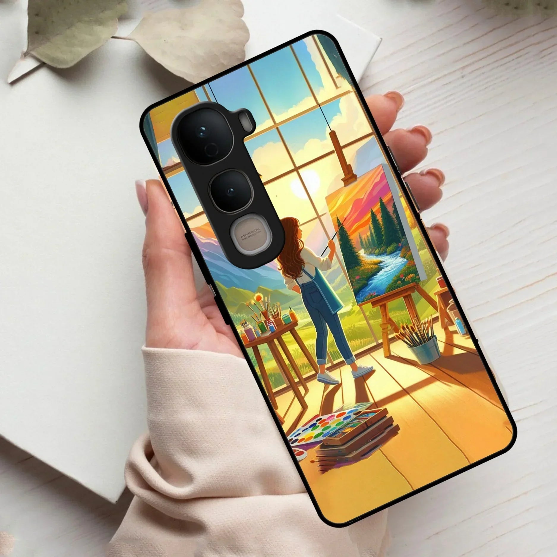 Canvas of Dreams Glass Case Cover For Vivo - ShopOnCliQ