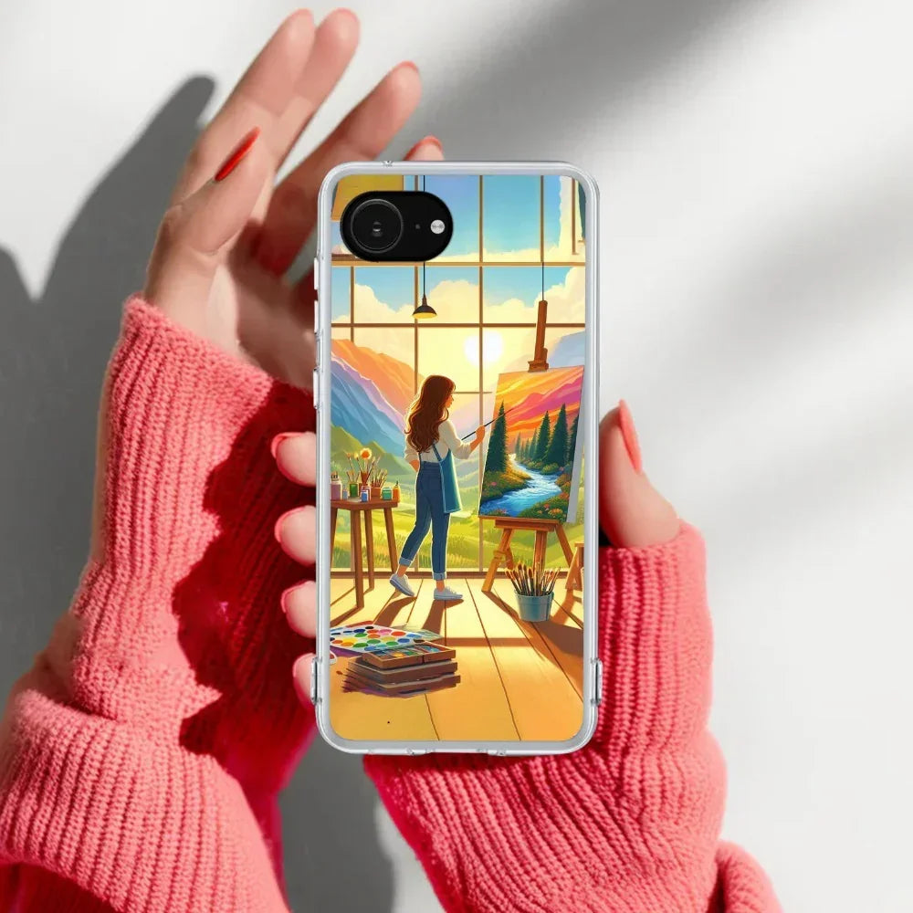 Canvas of Dreams Anti Yellow Clear Case For iPhone 17e