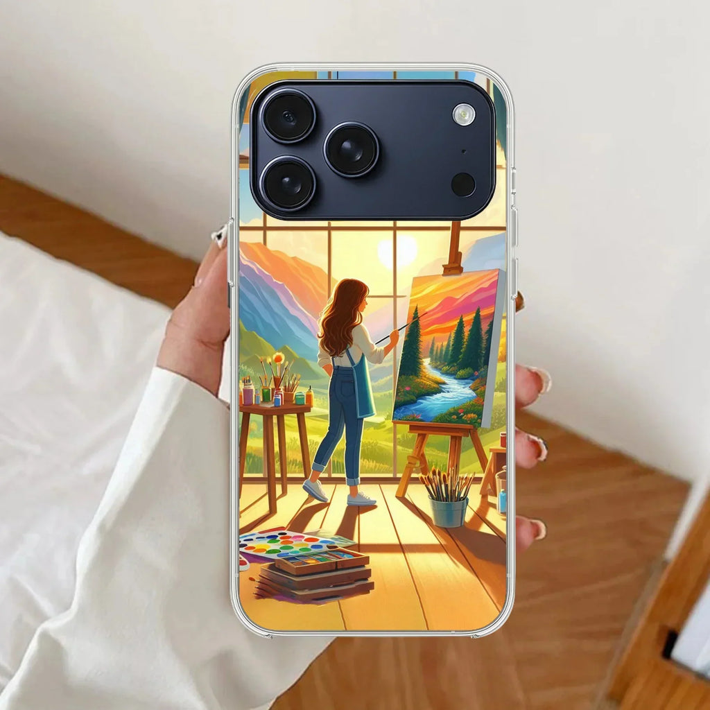 Canvas of Dreams Transparent Silicon Case For iPhone 13 Pro