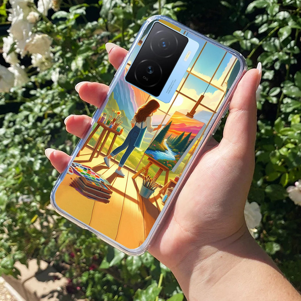 Canvas of Dreams Transparent Silicon Case For iQOO Z7s 5G