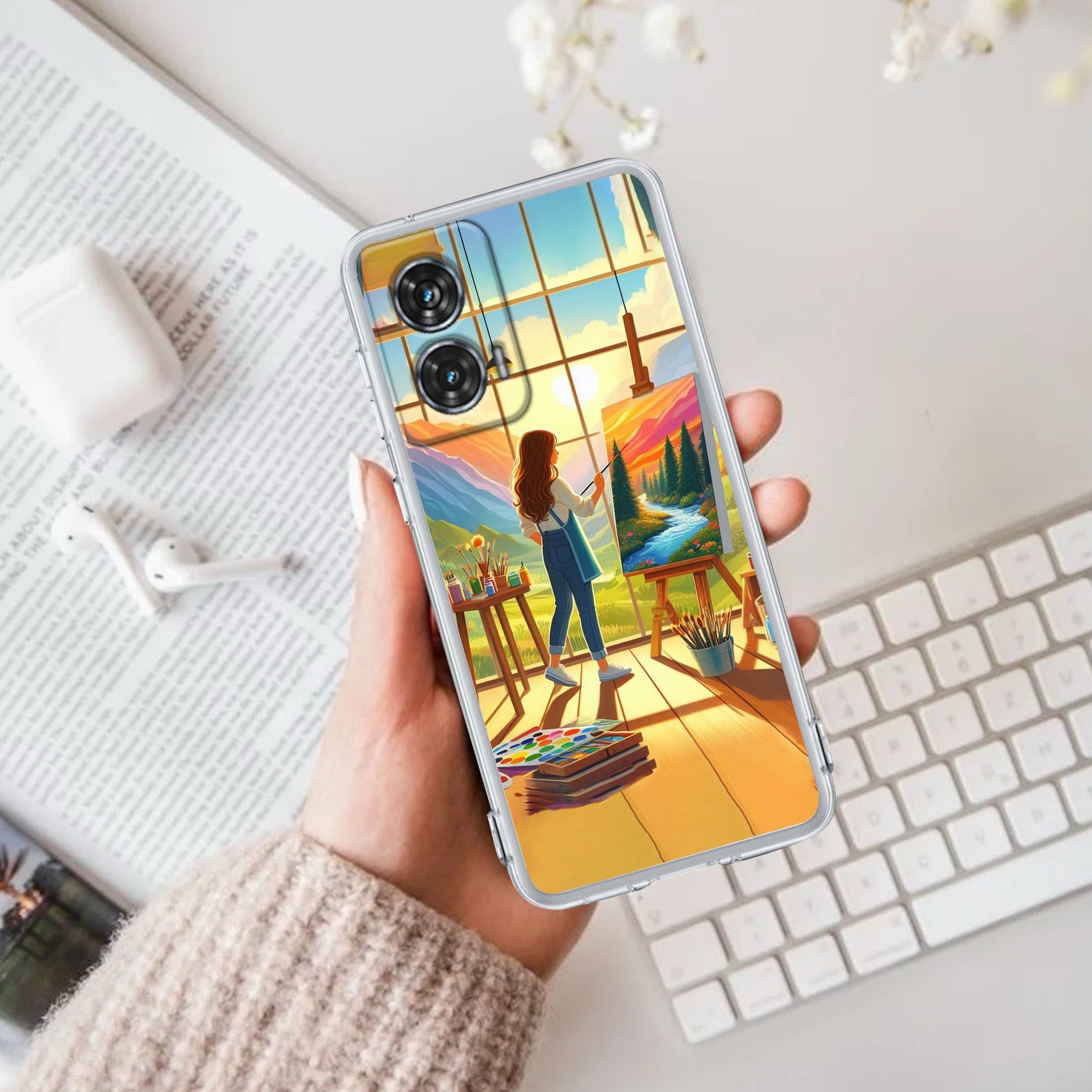 Canvas of Dreams Anti Yellow Case For Motorola G96 5G