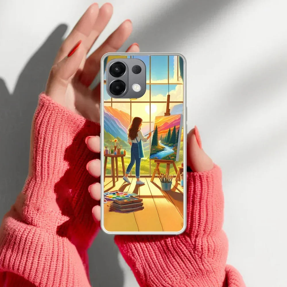 Canvas of Dreams Transparent Silicone Case For Oppo A38 4G