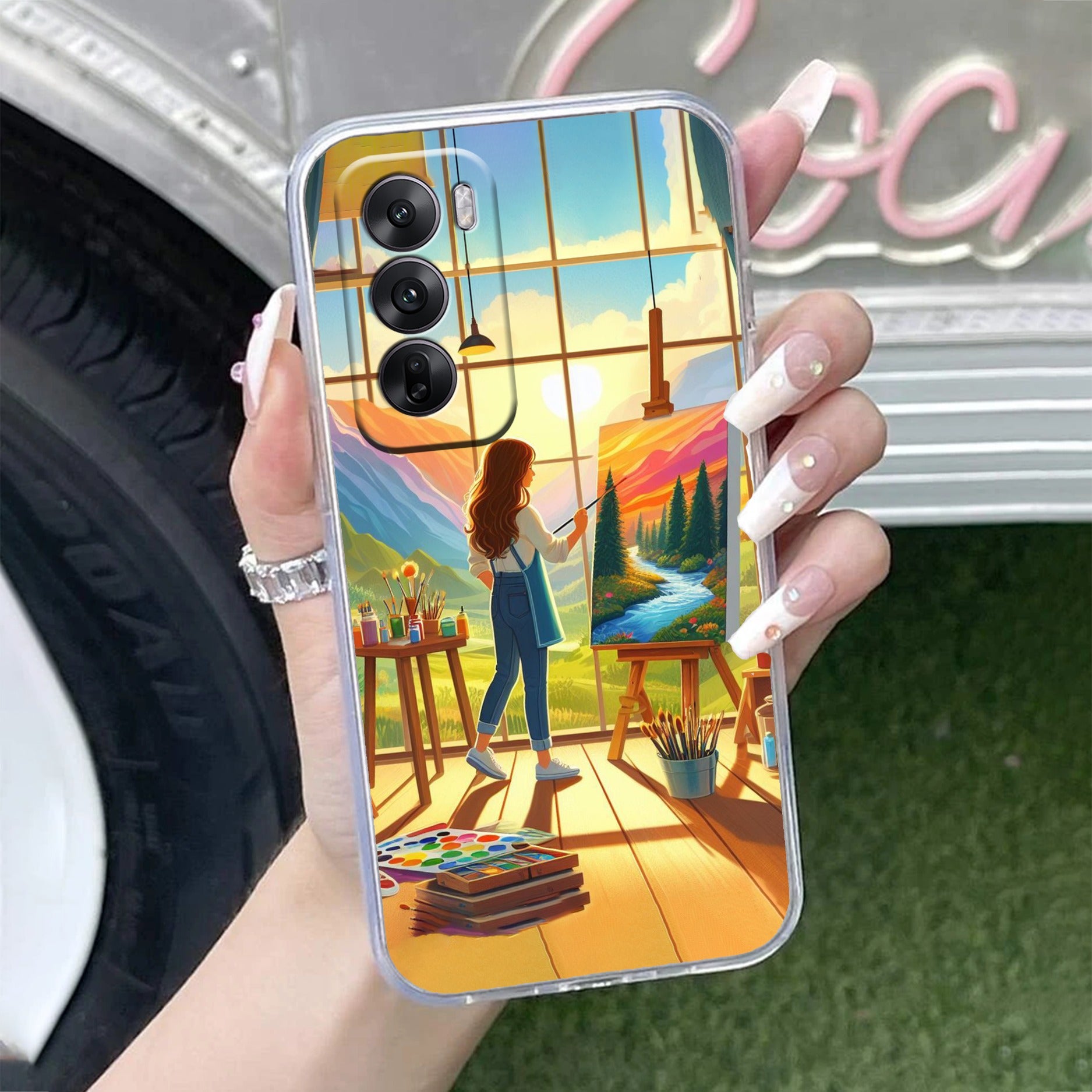 Canvas of Dreams Anti Yellow Case For Oppo Reno 12 Pro 5G