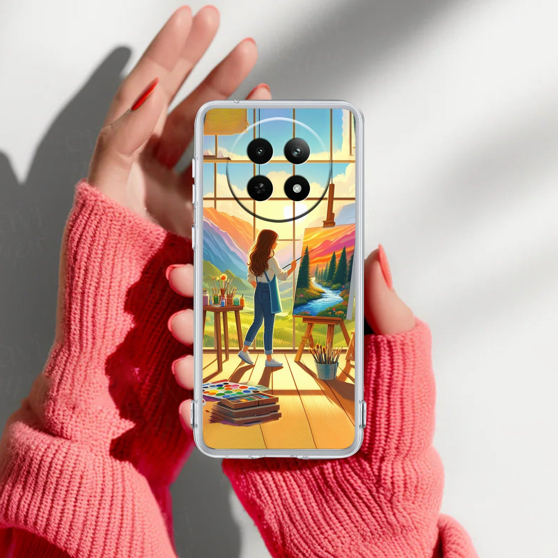 Canvas of Dreams Transparent Silicon Case For Realme 13 5G