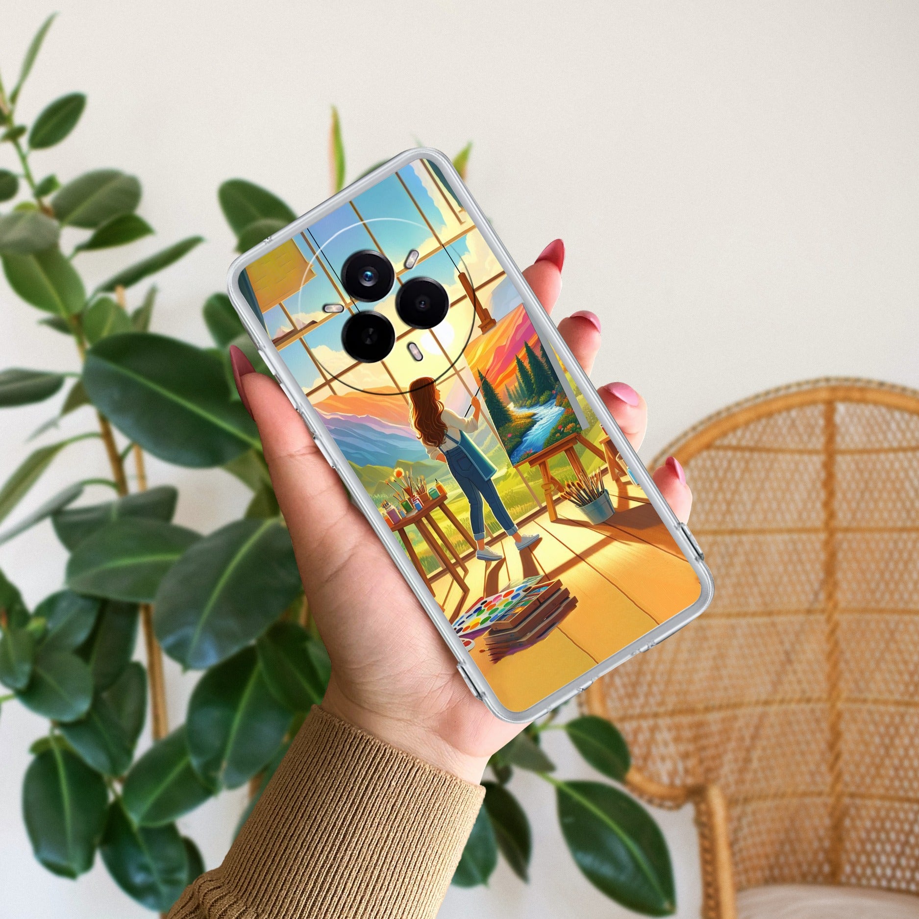 Canvas of Dreams Transparent Silicon Case For Realme 14 Pro 5G