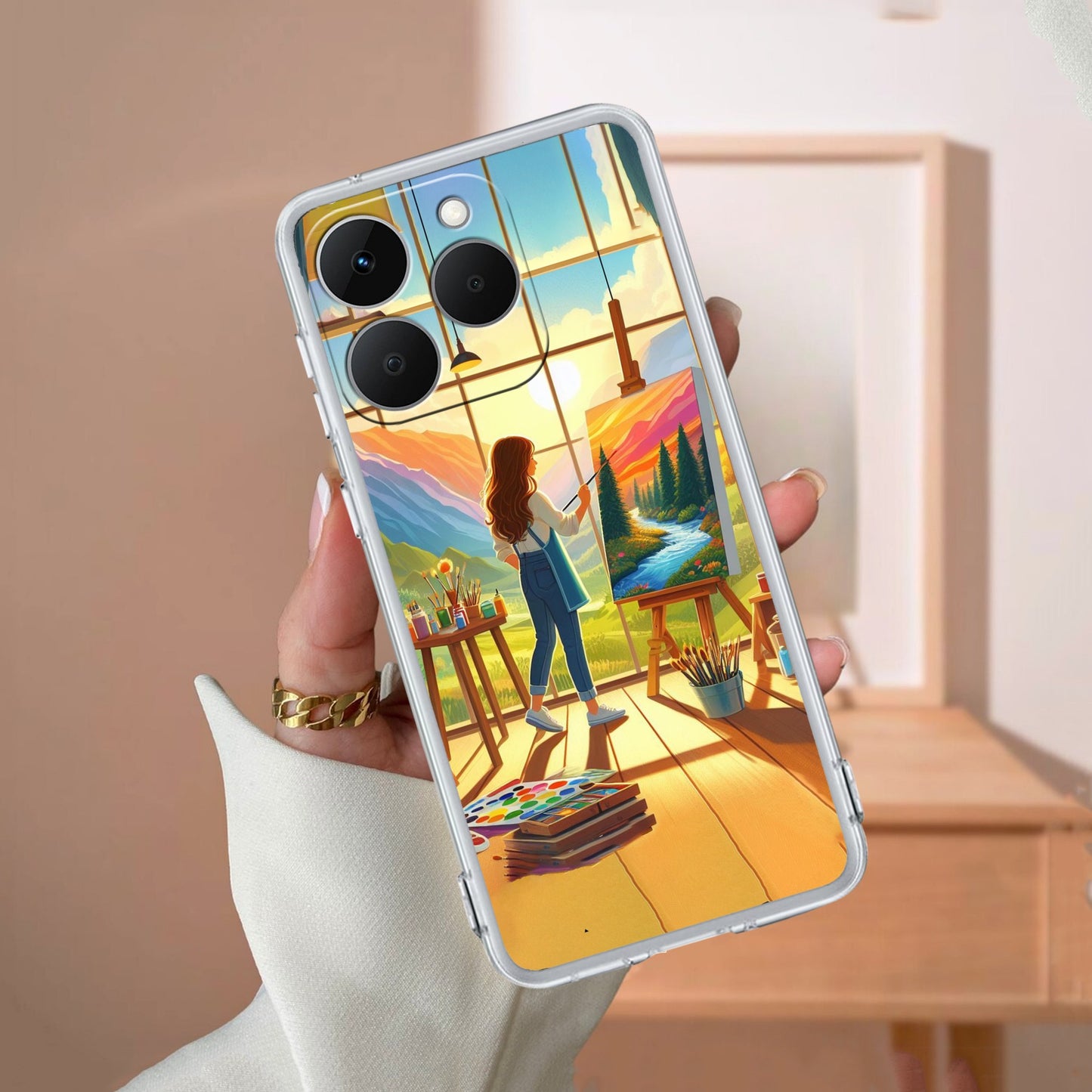 Canvas of Dreams Transparent Silicon Case For Realme/Narzo