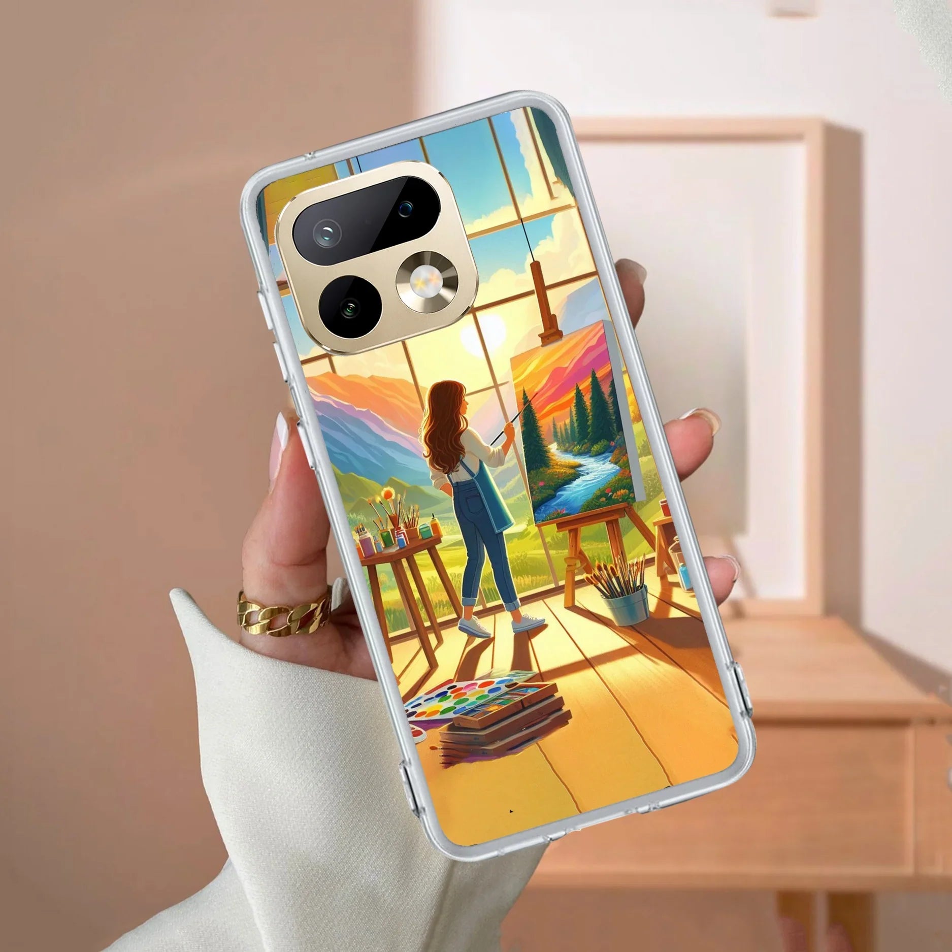 Canvas of Dreams Transparent Silicon Case For Realme 13 Pro Plus 5G