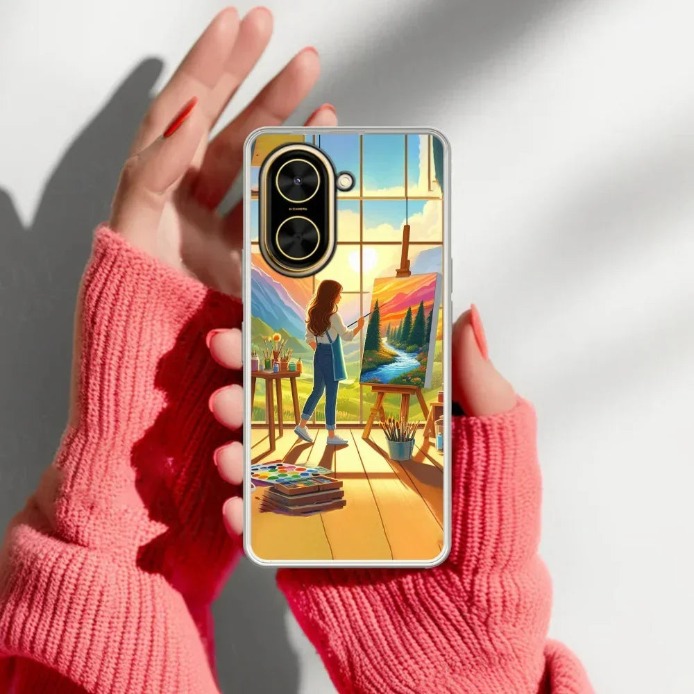 Canvas of Dreams Transparent Silicon Case For Redmi 13 5G
