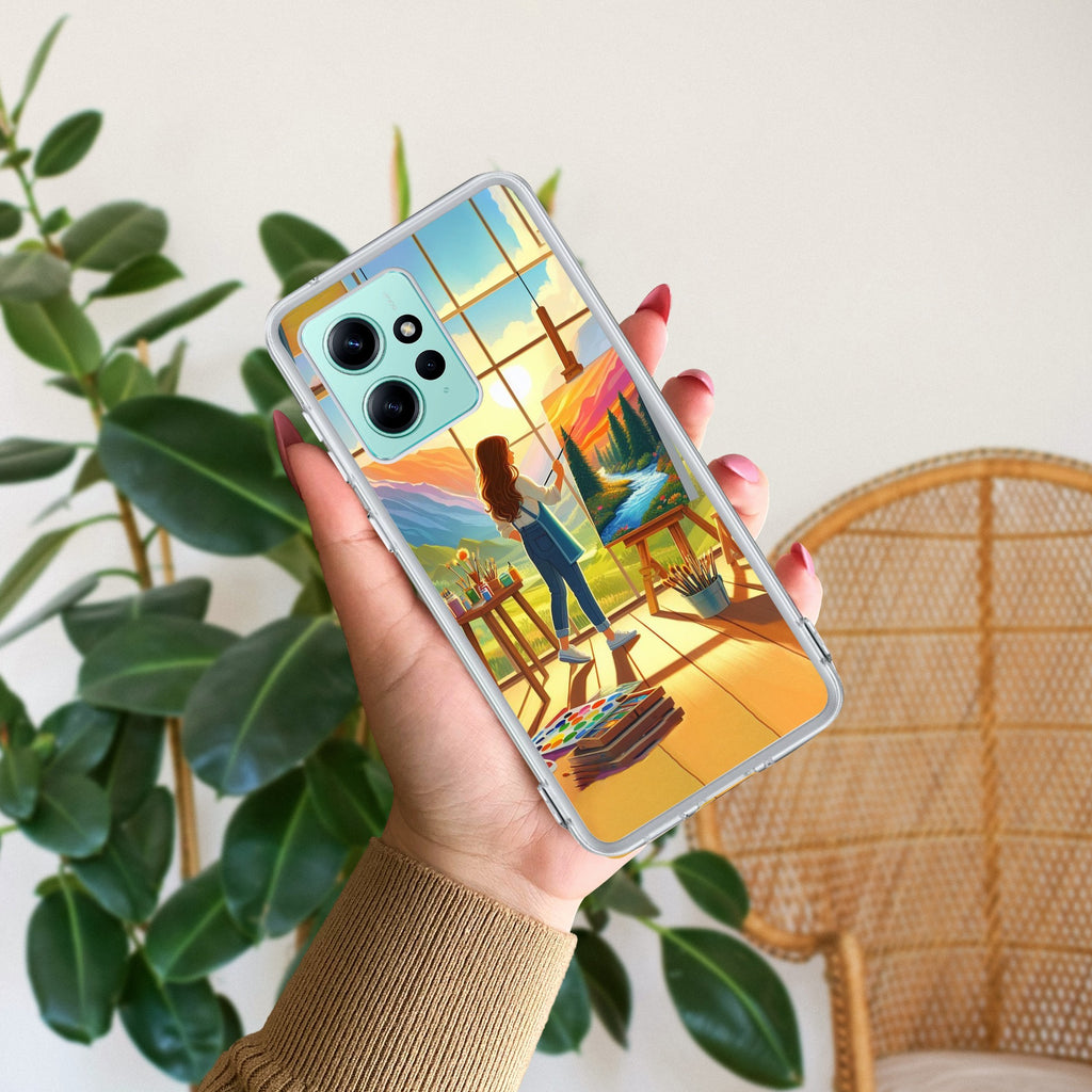 Canvas of Dreams Transparent Silicon Case For Redmi Note 12 4G