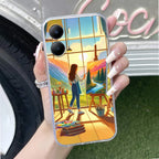 Canvas of Dreams Transparent Silicon Case For Vivo T2x 5G