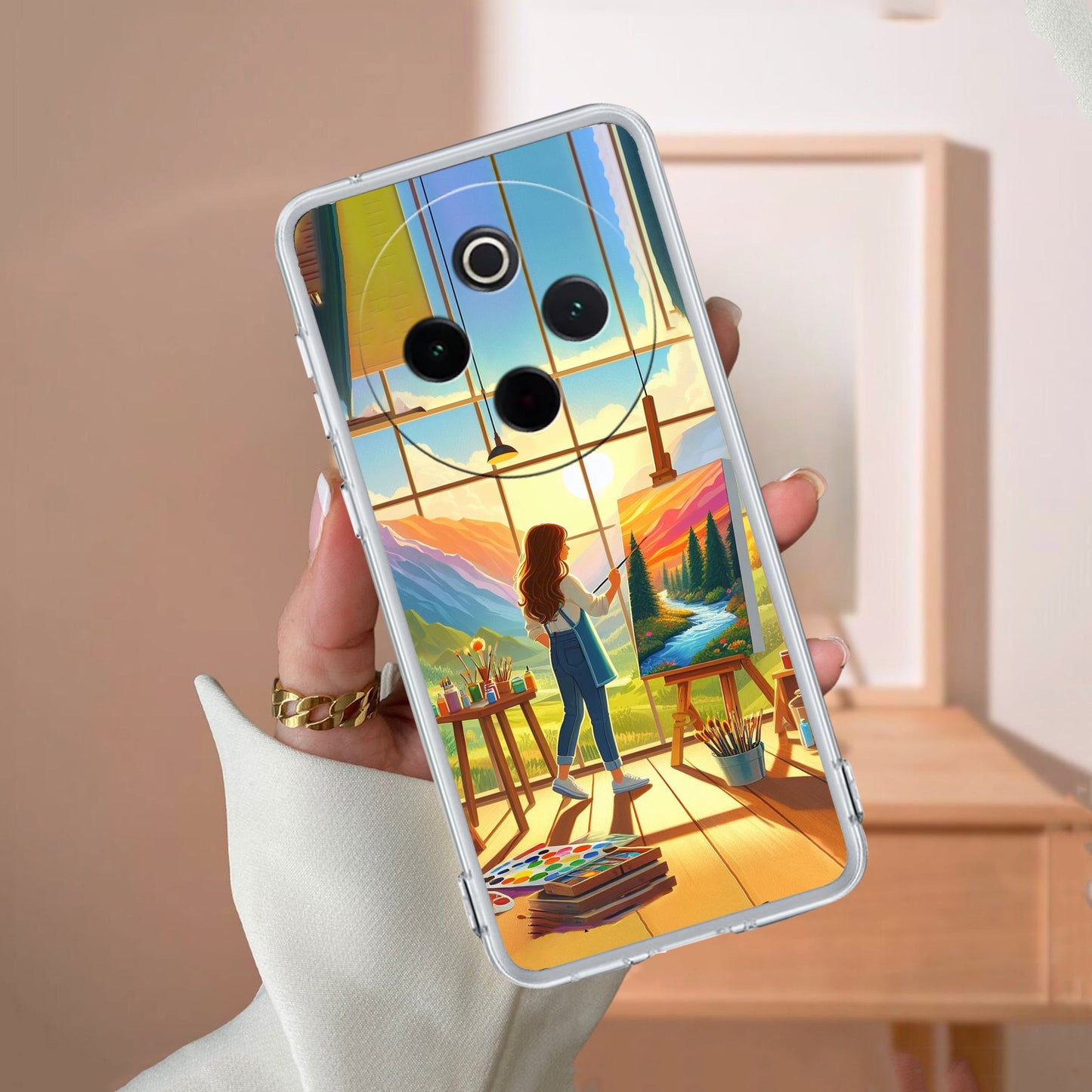 Canvas of Dreams Transparent Silicon Case For Vivo