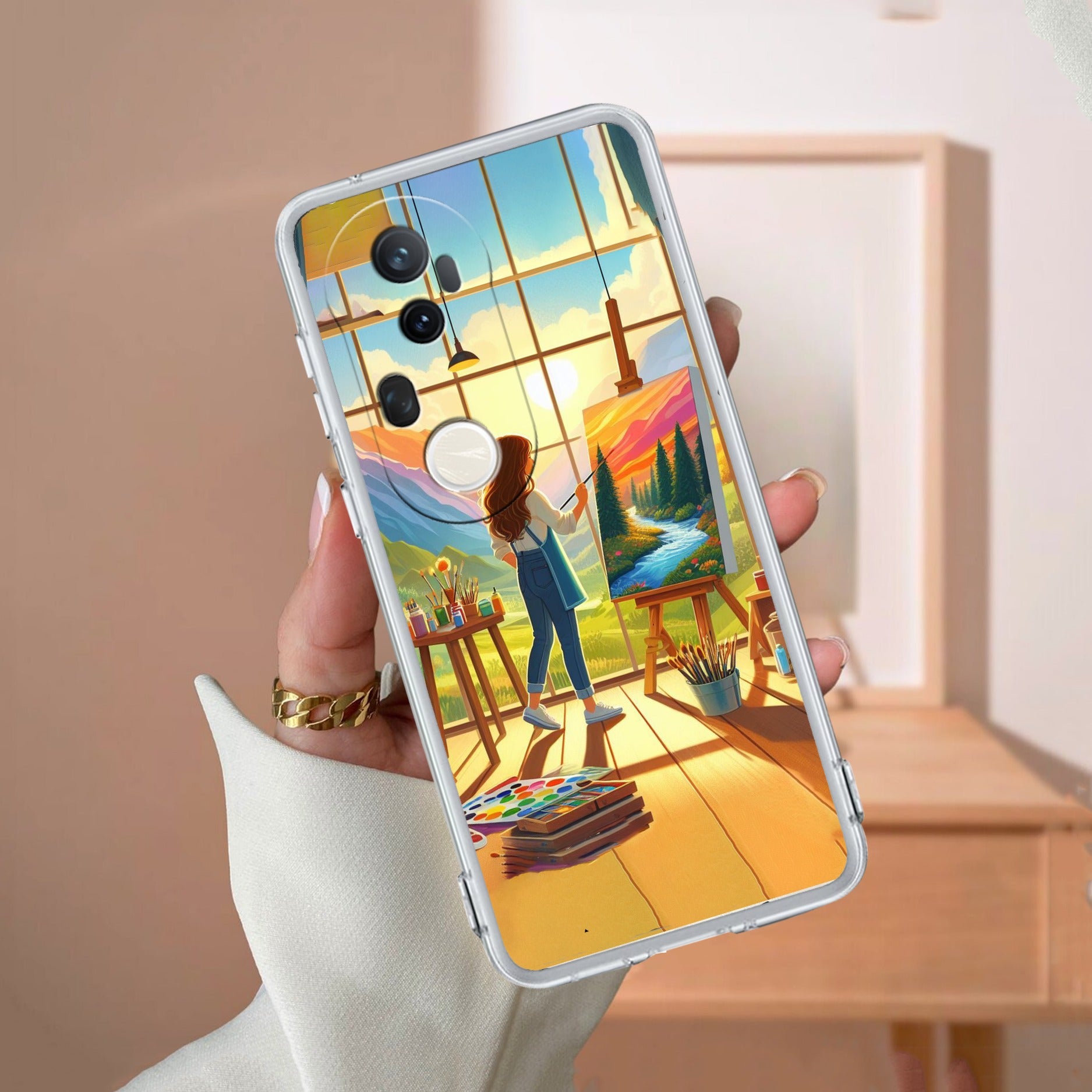 Canvas of Dreams Transparent Silicon Case For Vivo Y21 / Vivo Y21A / Vivo Y21E /Vivo Y21S/ Vivo Y21T