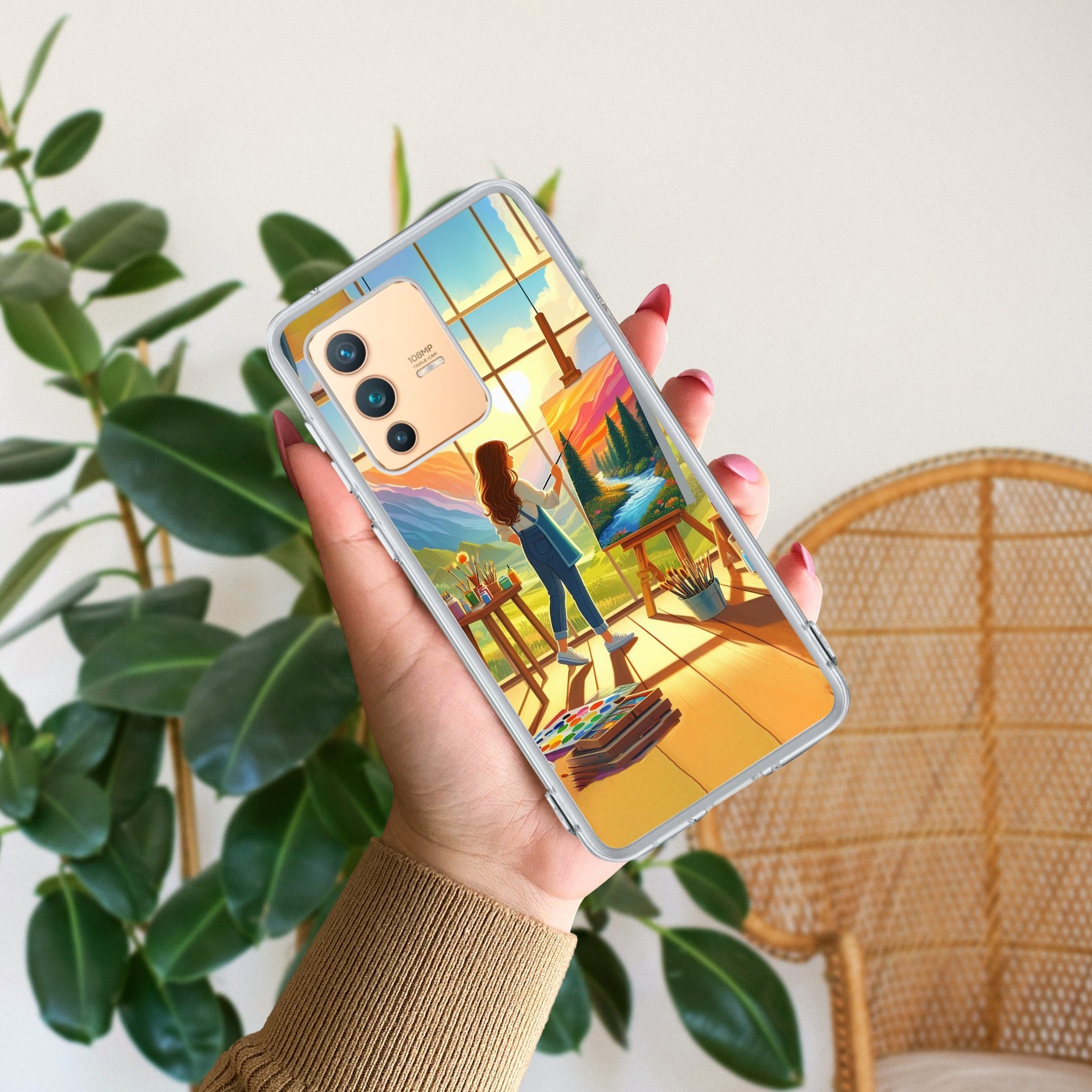 Canvas of Dreams Transparent Silicon Case For Vivo Y27 4G