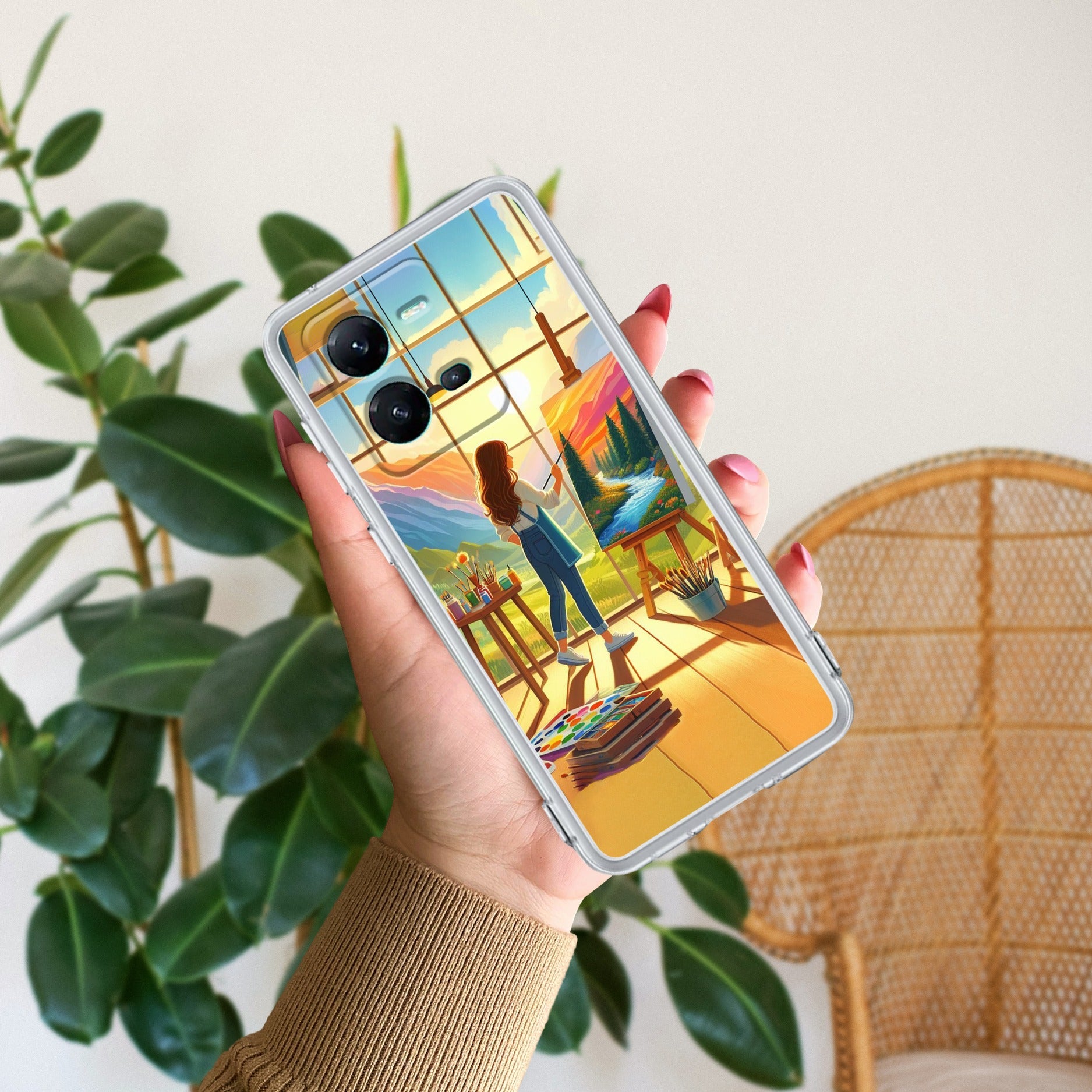 Canvas of Dreams Anti Yellow Case For Vivo V25