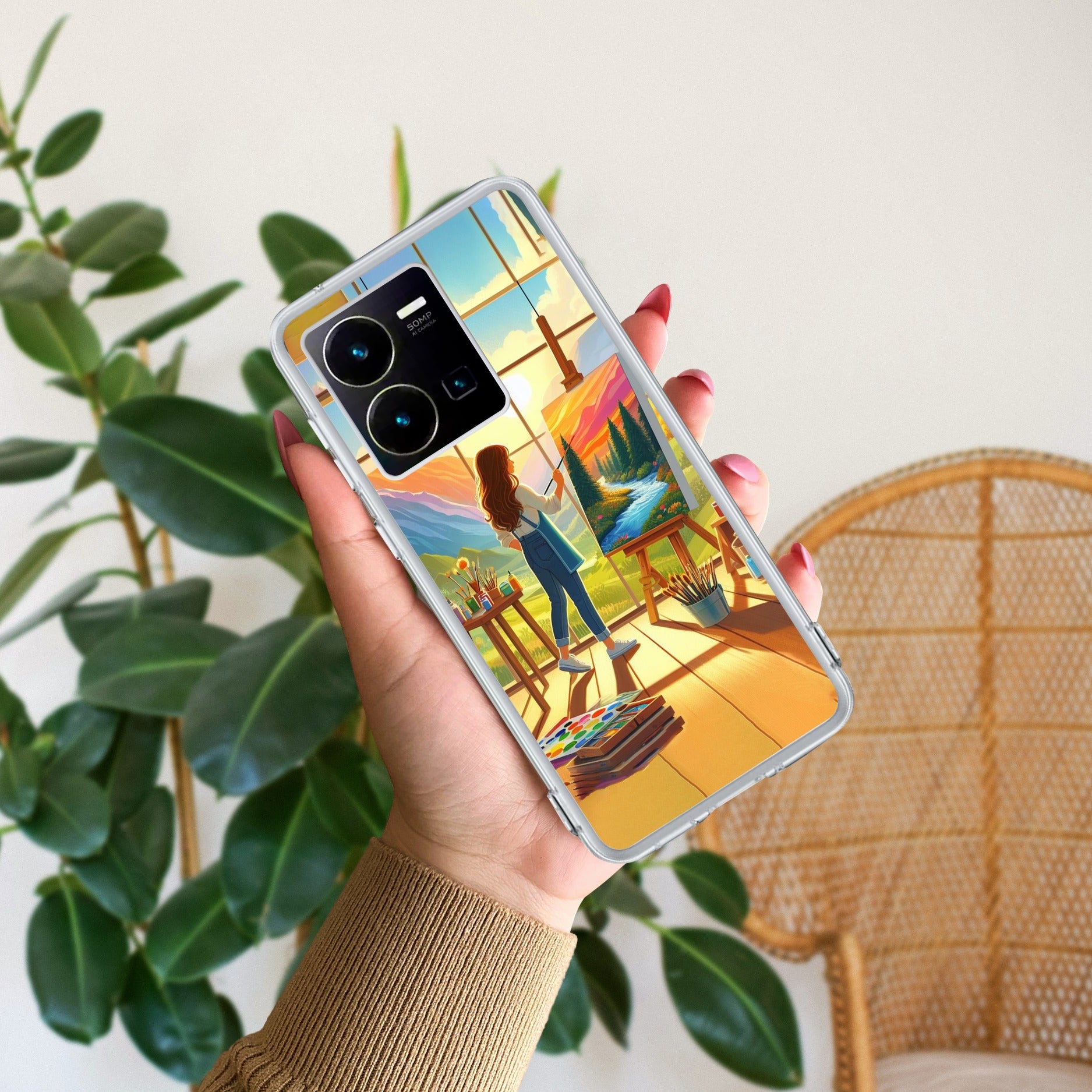 Canvas of Dreams Transparent Silicon Case For Vivo Y35