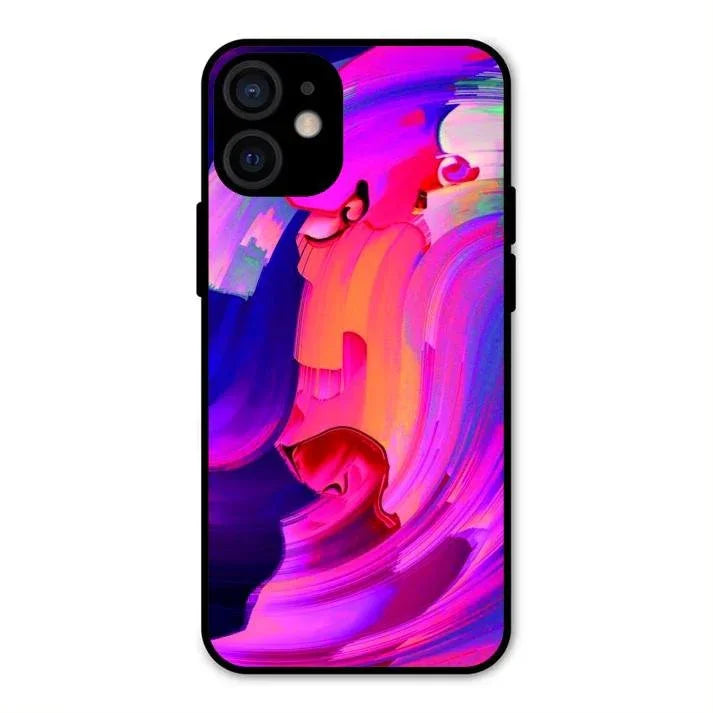 Canvas Print Glossy Metal Case Cover For iPhone 12 mini