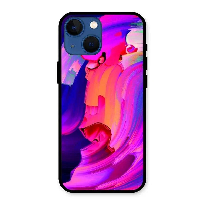 Canvas Print Glossy Metal Case Cover For iPhone 13 mini