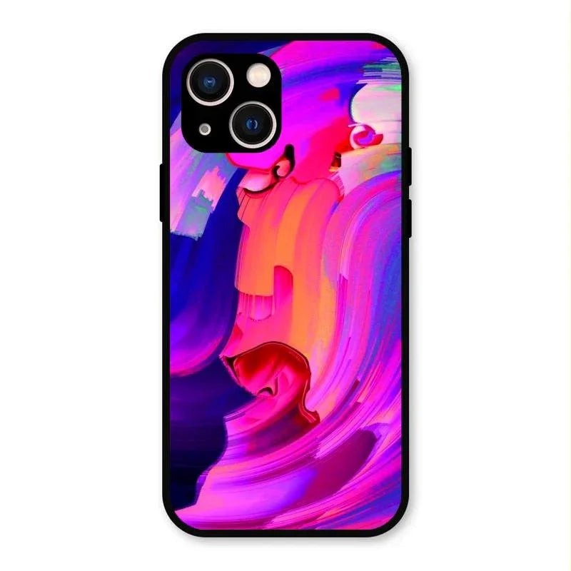 Canvas Print Glossy Metal Case Cover For iPhone 13