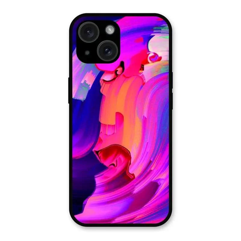 Canvas Print Glossy Metal Case Cover For iPhone 15