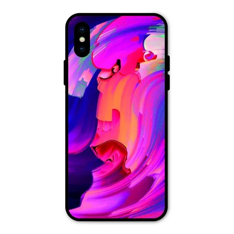 Canvas Print Glossy Metal Case Cover For iPhone XS