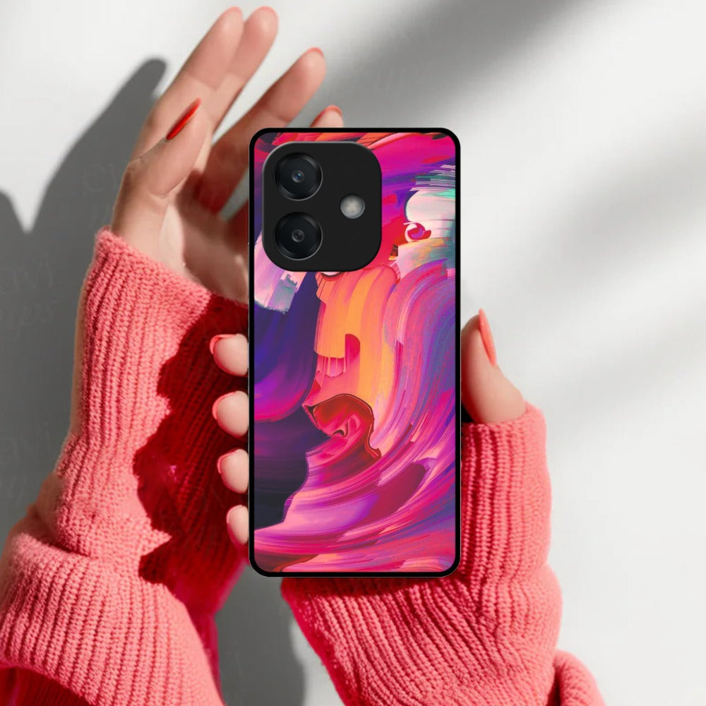 Canvas Print Glossy Metal Case Cover For Oppo