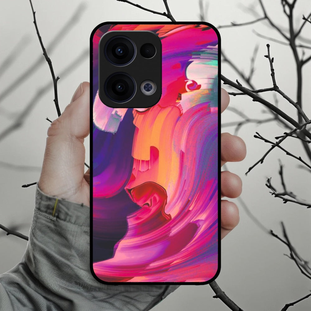 Canvas Print Glossy Metal Case Cover For Oppo