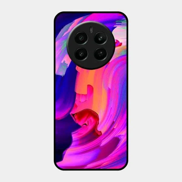 Canvas Print Glossy Metal Case Cover For Realme 12 Plus 5G