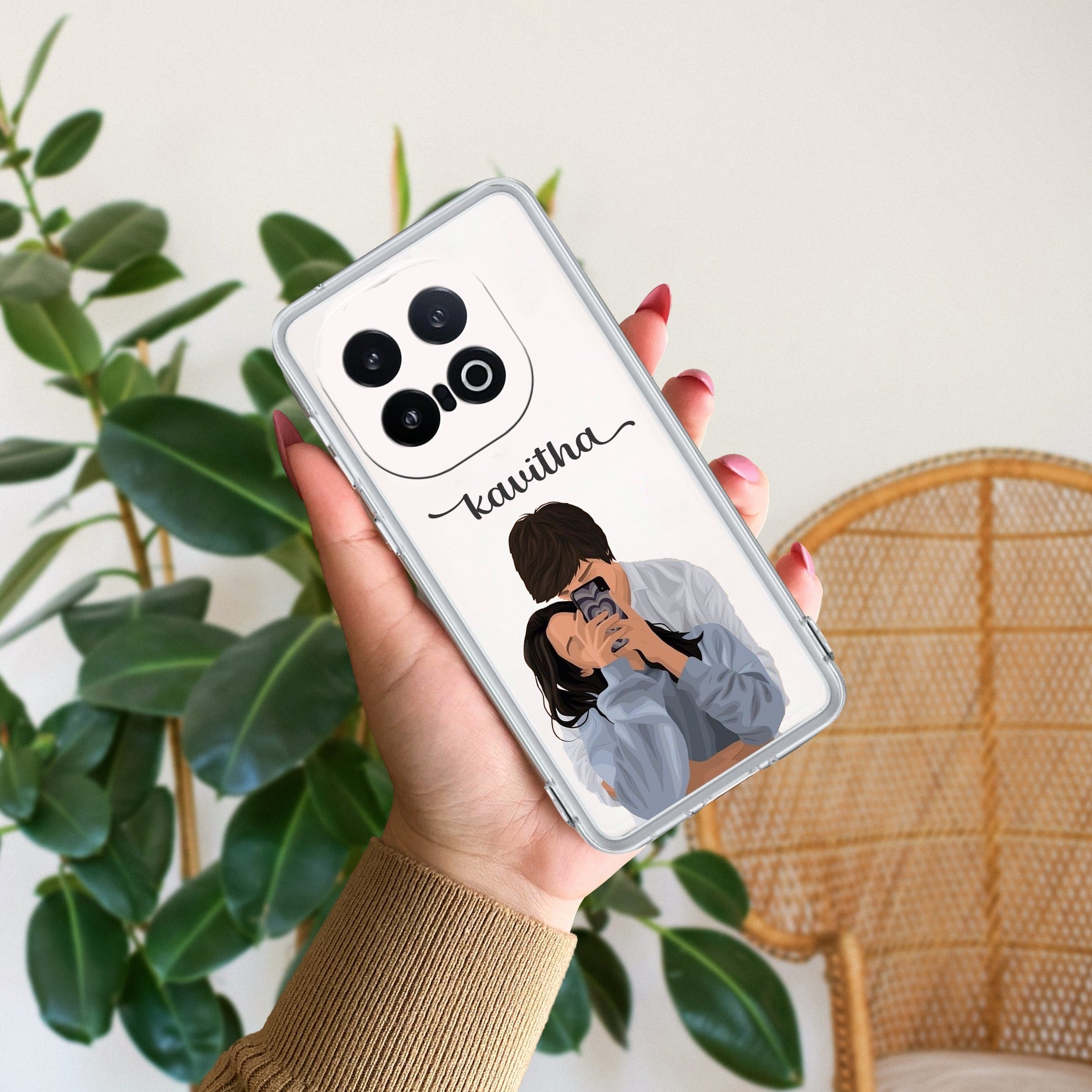 Captured Love Customize Transparent Silicon Case For iQOO - ShopOnCliQ