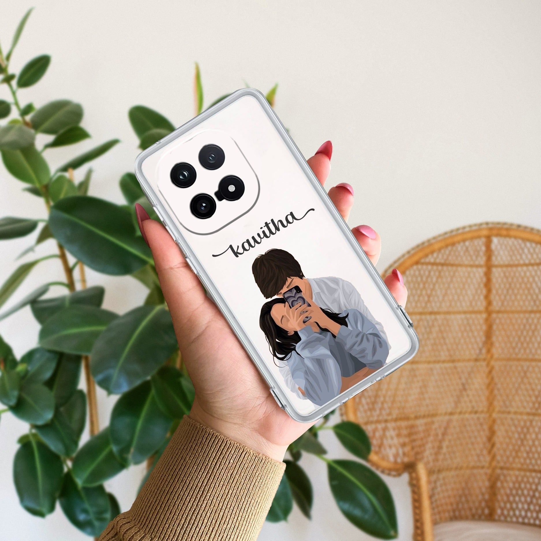 Captured Love Customize Transparent Silicon Case For iQOO - ShopOnCliQ