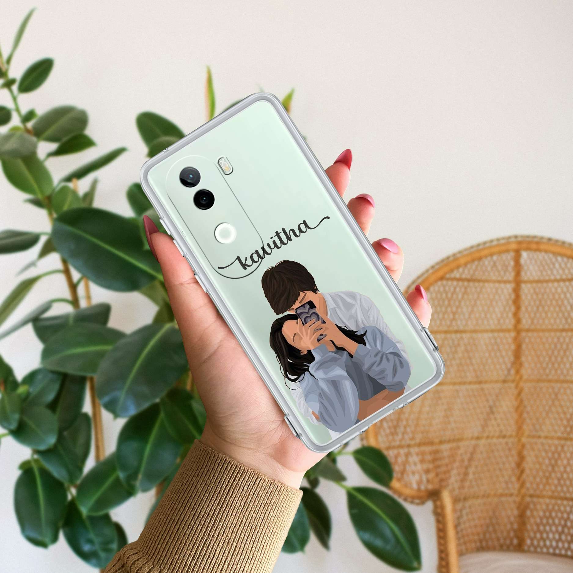 Captured Love Customize Transparent Silicon Case For Vivo