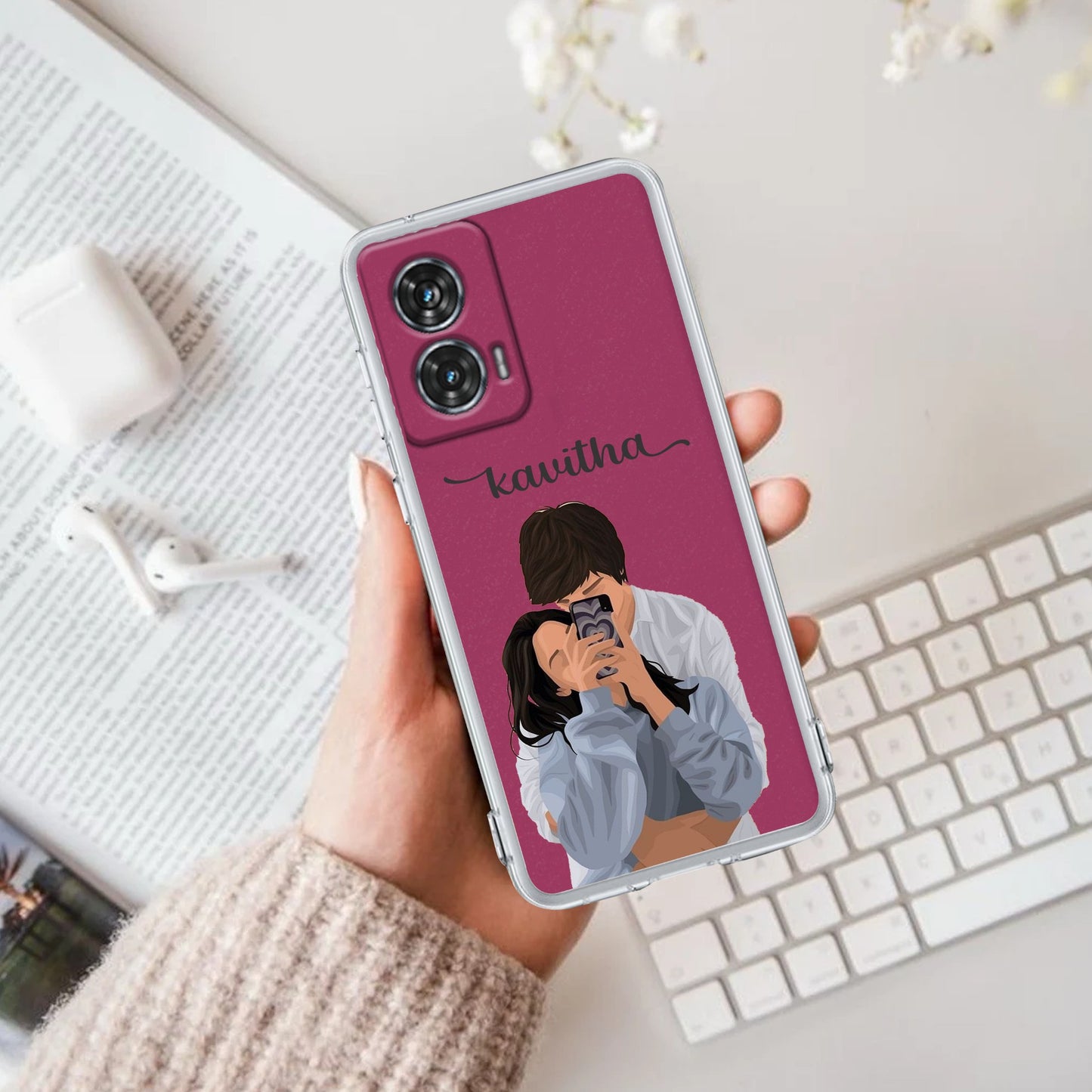 Captured Love Customize Transparent Silicon Case For Motorola