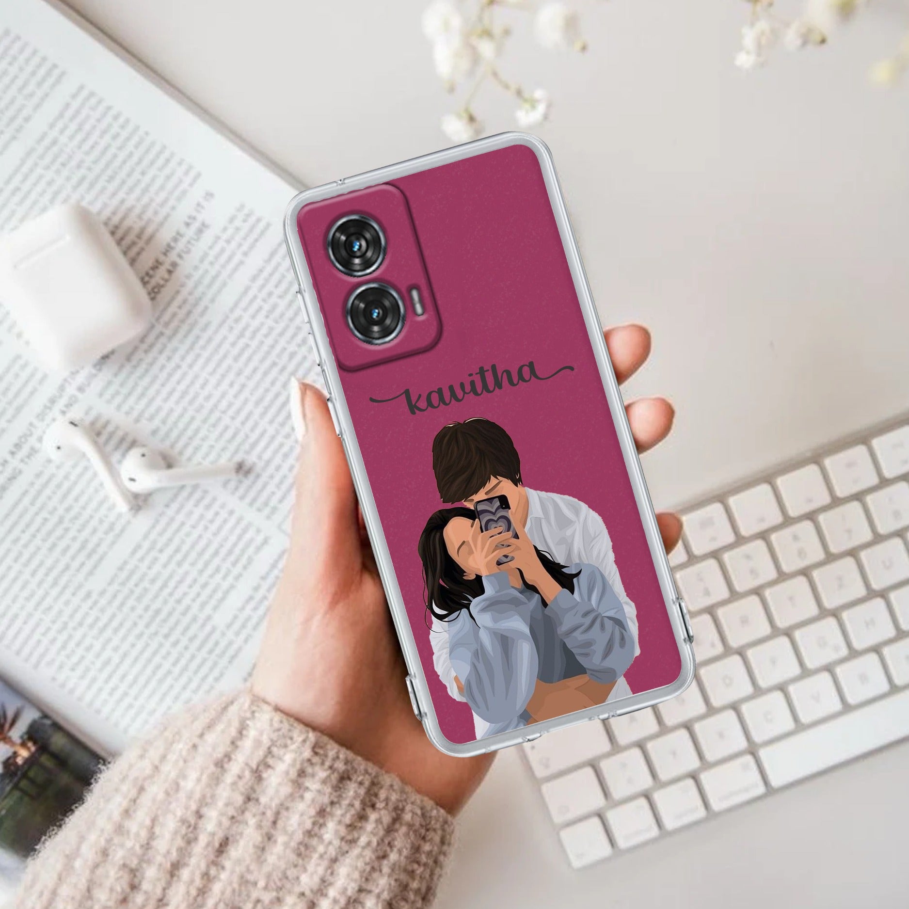 Captured Love Customize Anti Yellow Case For Motorola G96 5G