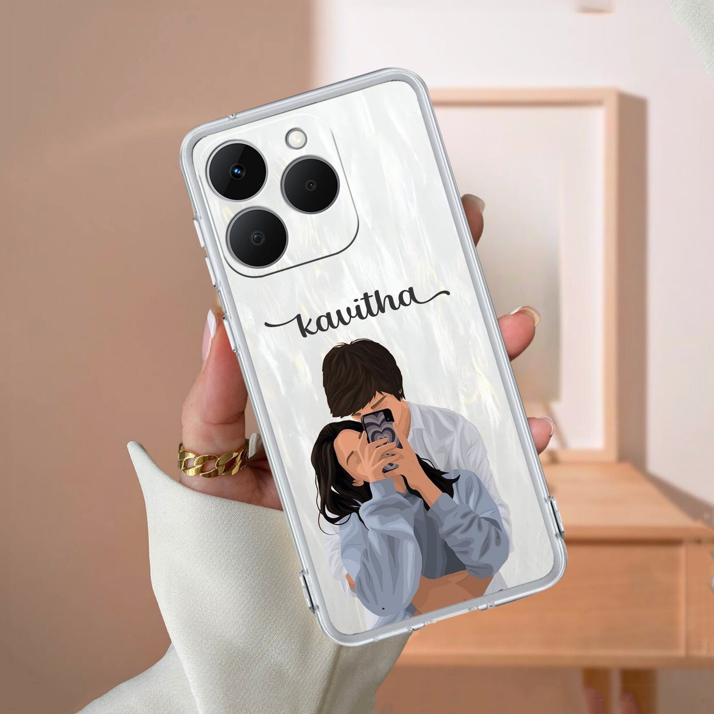 Captured Love Customize Transparent Silicon Case For Realme/Narzo