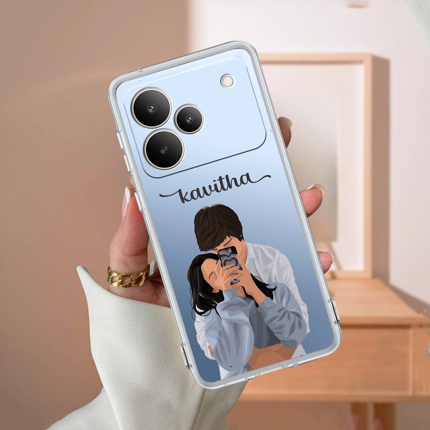 Captured Love Customize Transparent Silicon Case For Realme/Narzo