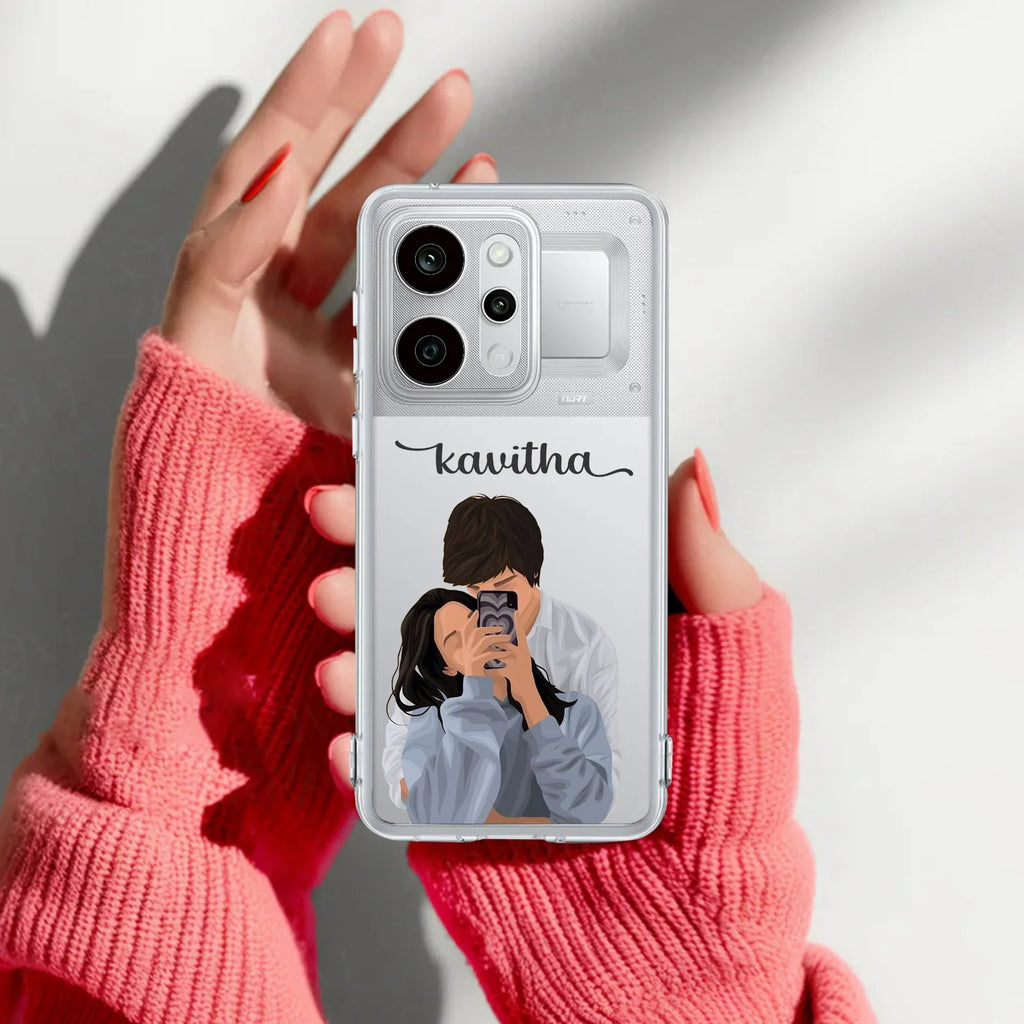 Captured Love Customize Transparent Silicon Case For Realme/Narzo