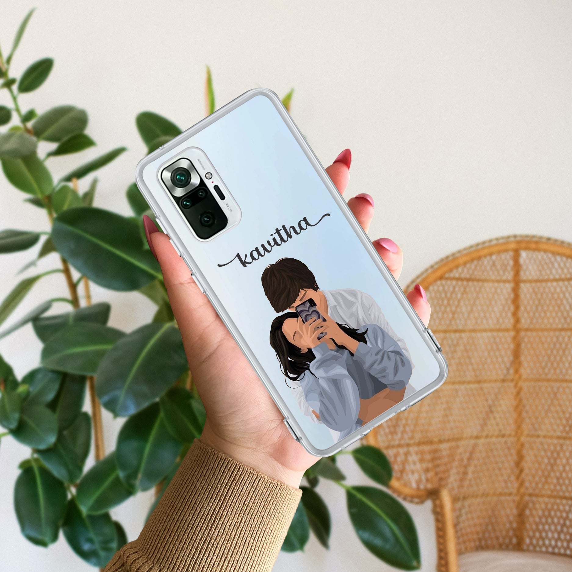 Captured Love Customize Transparent Silicon Case For Redmi Note 10 Pro