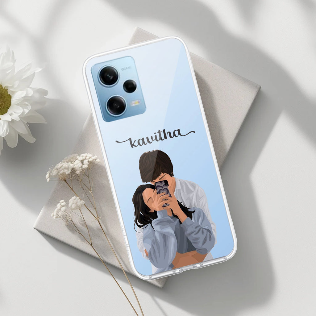 Captured Love Customize Transparent Silicon Case For Redmi Note 12 5G